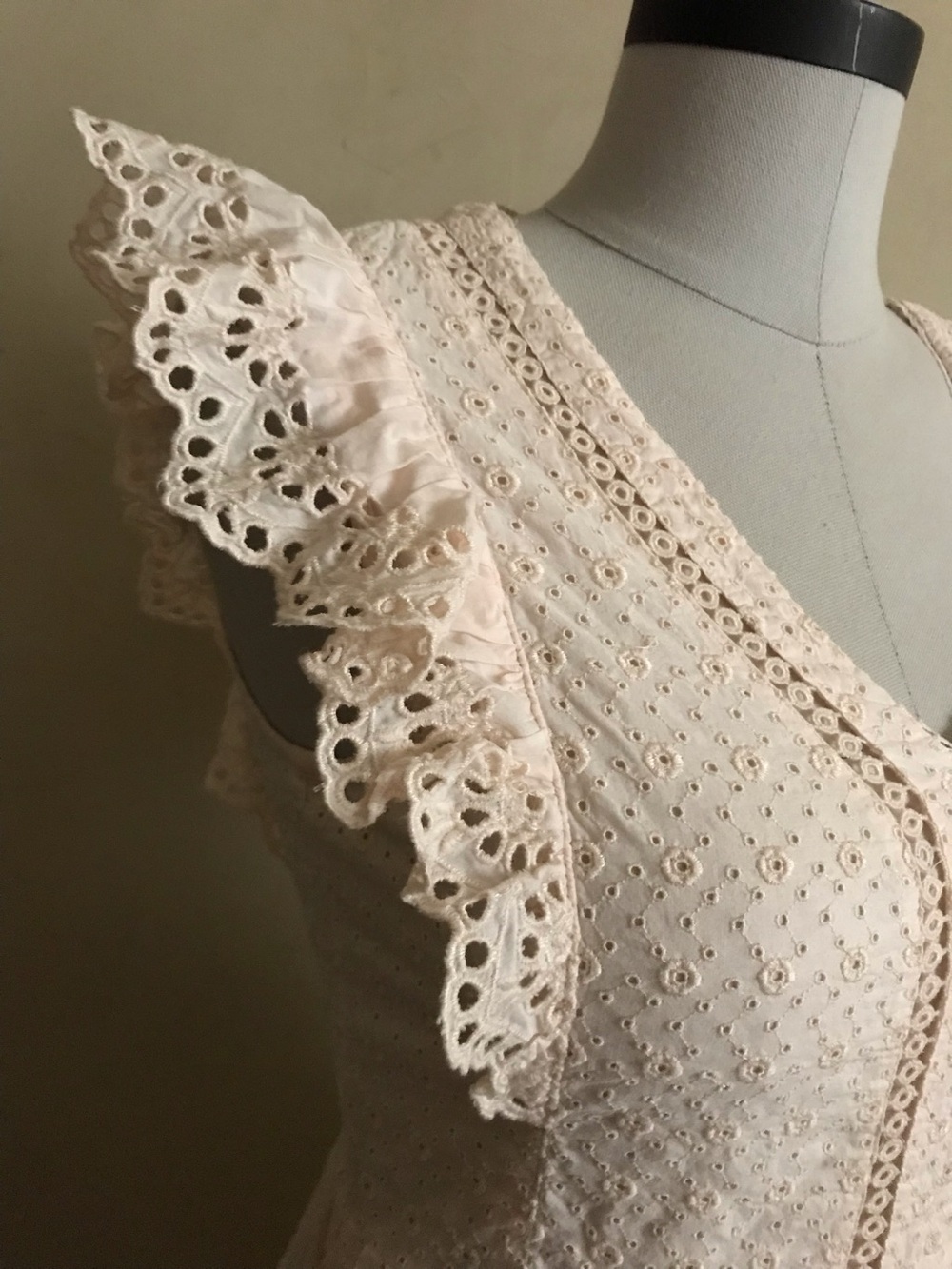 LOFT Cotton Powder Pink Eyelet Dress - Picture 5 of 16